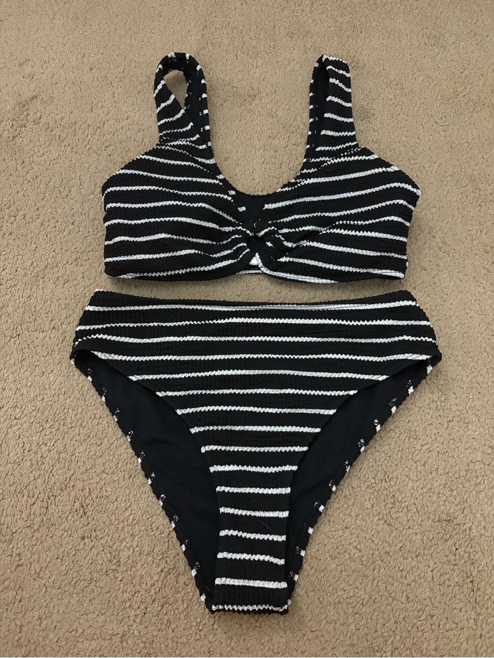 SHEIN Striped High waisted Bikini